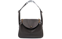 HERMES Lindy Clemence Bullock Leather Handbag Shoulder Bag Women's 46 Ebene Ebony
