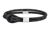 LOUIS VUITTON Metal Canvas Bracelets Men's Black