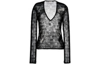 SAINT LAURENT Open knit Semi sheer Top