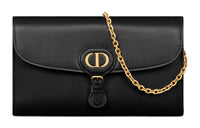 DIOR Bobby Cow Leather With Leather Handheld Shoulder Bag, Crossbody Bag Women's Black