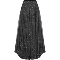DIOR Long Flared Skirt Casual Long Skirts Women's Black