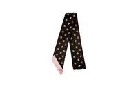 CHANEL Silk Scarves Women's Black