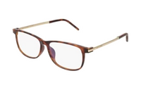 SAINT LAURENT Plastic Irregular Shape Eyeglass Frames Men's Brown