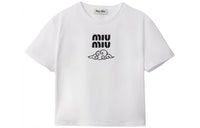MIU MIU Drop Shoulder Sleeve T-Shirt Women's