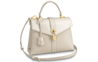 LOUIS VUITTON Rose Des Vents Cow Leather Wind Rose Handbag Women's White