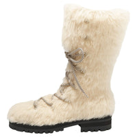 CHANEL NEIGE Ski Series Ankle Boots 4cm Women's White