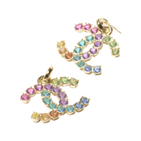 CHANEL Metal, Brass Earrings Women's Gold