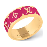 LOUIS VUITTON Metal Rings Unisex Rose Red