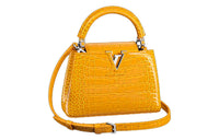LOUIS VUITTON Capucines Crocodile Leather Shoulder Bag Crossbody Bag Handbag Mini Women's Yellow
