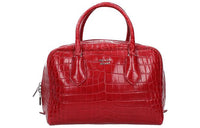 PRADA Crocodile Leather Handbag Women's Red
