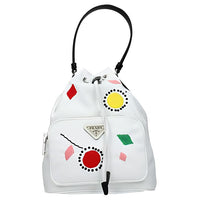 PRADA Fabric Handbag Women's White