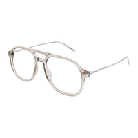 SAINT LAURENT Recycled Acetate Aviator Eyeglass Frames Unisex Beige