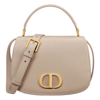 DIOR Calfskin Shoulder Bag Crossbody Bag Handbag Medium Size Women's Pink Beige