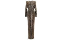 SAINT LAURENT Long-Sleeved Dresses Women's Umber