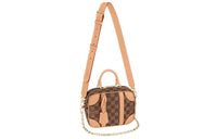 LOUIS VUITTON Valisette Souple BB Coated Canvas Handbag Shoulder Bag Women's Brown Yellow