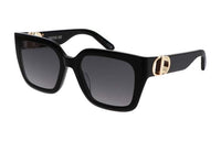DIOR Irregular Shape Sunglasses Women's Black