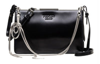 PRADA Leather Shoulder Bag Crossbody Bag Regular Women's Black