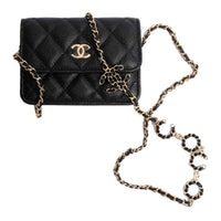 CHANEL 21B Fall Grain Embossed Calfskin Shoulder Bag, Crossbody Bag Women's Black