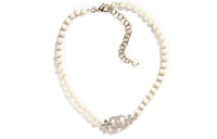 CHANEL Metal Necklaces Women's White