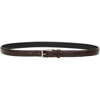 SAINT LAURENT Leather Belts Unisex Brown 2CM