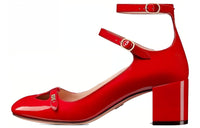 DIOR Aime Dior Chunky Heel High Heels 5.5cm Women's Red