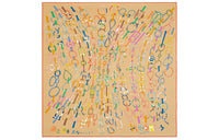 HERMES Silk Scarves Women's Orange