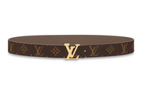 LOUIS VUITTON Initiales Brand Logo Double Sided Smooth Buckle Women's Width  3cm