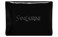 SAINT LAURENT Patent Leather Canvas Clutch Tubas Men's Black