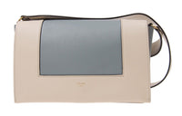 CELINE Frame Smooth Calf Leather Handbag Shoulder Bag Crossbody Bag Regular Women's Smoke Blue/Beige