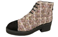 CHANEL Fashion Ankle Boots Women's Pink Black