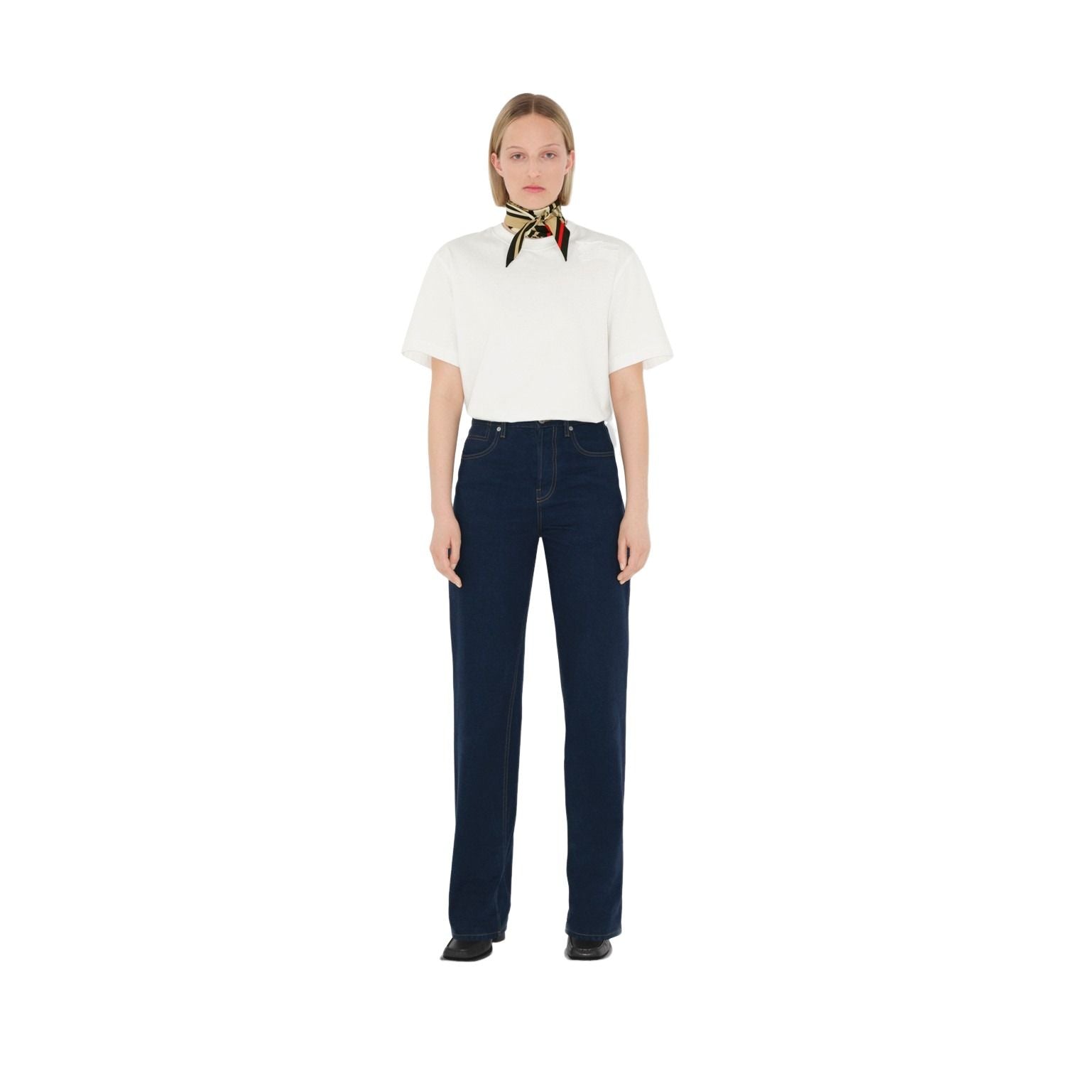 (WMNS) Burberry 25 Skinny Montage Silk Scarf 'Beige' 8037017