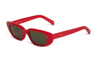 CELINE Acetate Irregular Shape Sunglasses Women's Red