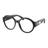 CHANEL Acetate Round Eyeglass Frames Women's Black
