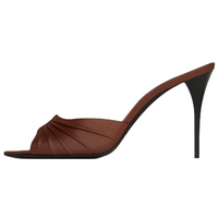 SAINT LAURENT Slide Slippers 9cm Women's Brown