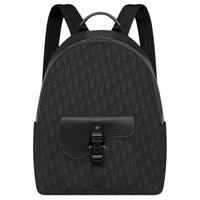 DIOR Saddle Oblique Jacquard Canvas Backpack Regular Men's Black