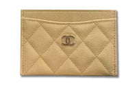 CHANEL Cow Leather Coin Purse Wallets Card Holders Women's Yellow
