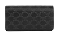 CELINE Triomphe Cow Leather One Shoulder Crossbody Card Holder Men's Black