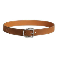 HERMES Solid Color Design Calfskin Leather Belts Women's Orange Width: 3.2CM