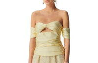 CHANEL 23 New Spring And Summer Arrivals Strapless Top Women's Ivory White