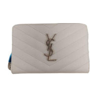 SAINT LAURENT Leather Wallet Women's White