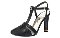 CHANEL Chunky Heel High Heels 9.5cm Women's Black