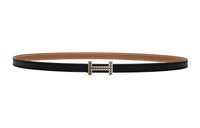 HERMES Solid Color Minimalist Style Letter Smooth Buckle Women's Width: 1.3cm