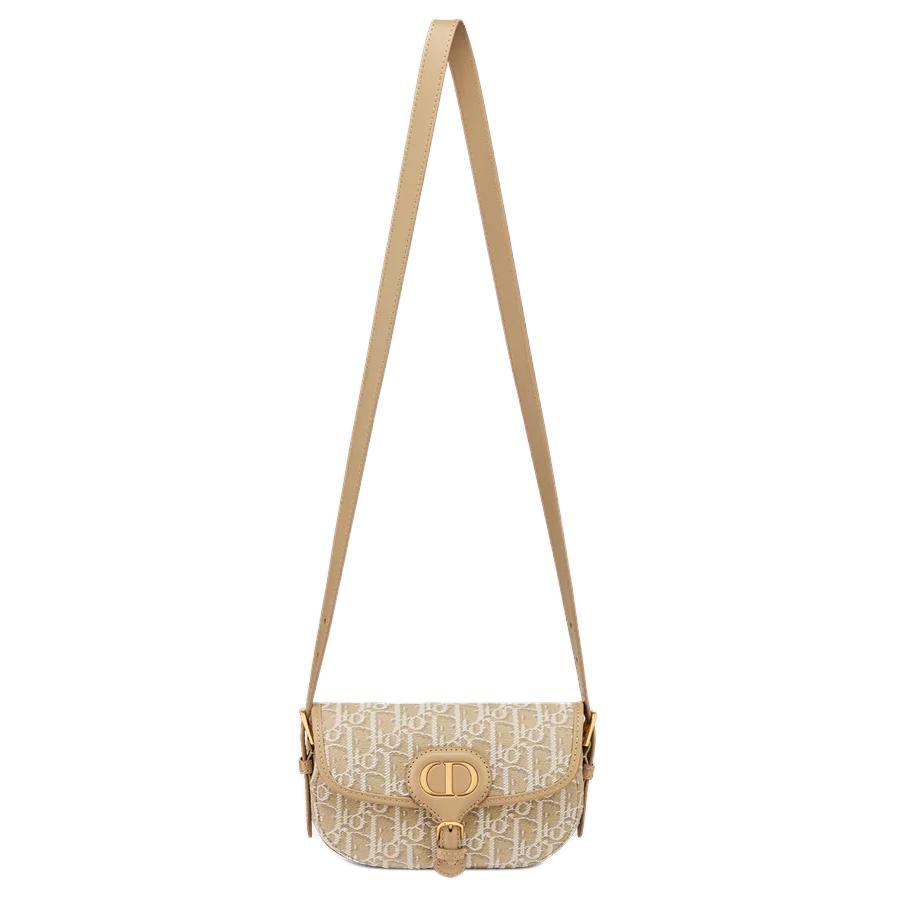 DIOR Bobby Cotton Shoulder Bag Women's Natural
