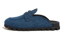 MIU MIU Closed Toe Slippers Women's Blue