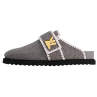 LOUIS VUITTON Cosy Comfort Closed Toe Slippers Women's Gray