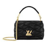 LOUIS VUITTON Lambskin Shoulder Bag Crossbody Bag Handbag Small Size Women's Black