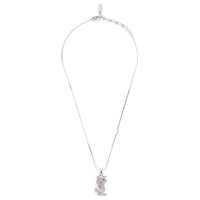 SAINT LAURENT Cassandre Logo pendant Chain Necklace