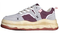 LOUIS VUITTON Skateboard Shoes Men's Gray Rice Flour