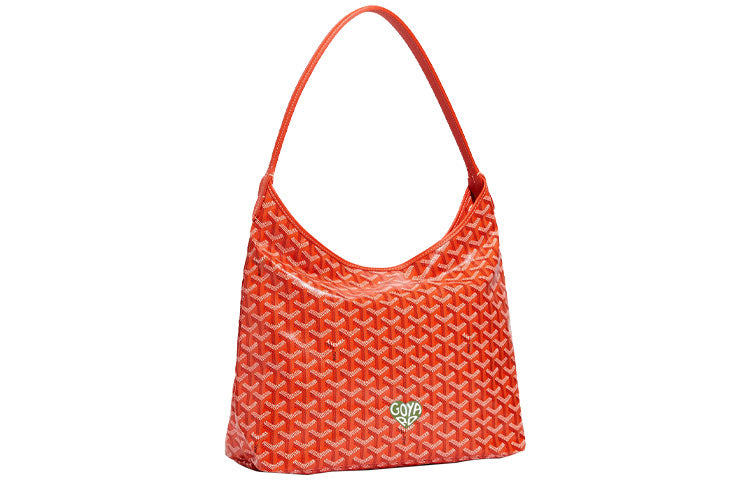 GOYARD Bohème Hobo Canvas With Leather Shoulder Bag Combo Bag Shoulder Bags Women's Orange Light Green Heart