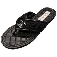 CHANEL Flip Flops Women's Black